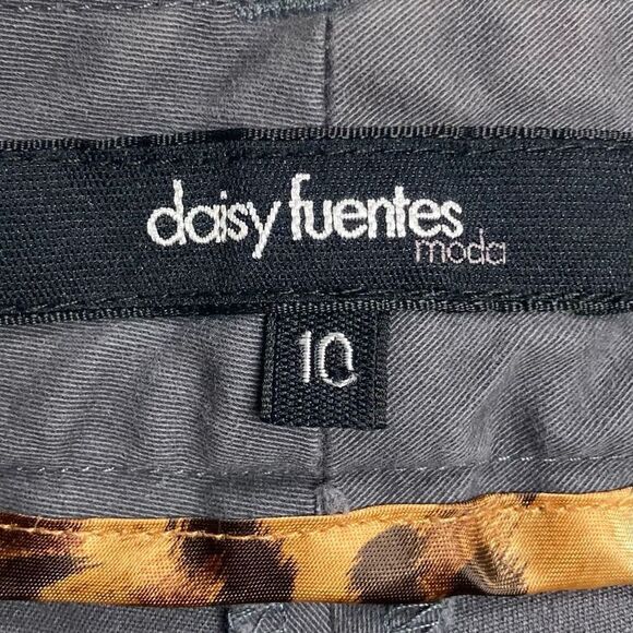 DAISY FEUNTES MODA Women’s Pants Gray Khaki Wide Leg Inseam 29.5 - Picture 9 of 10